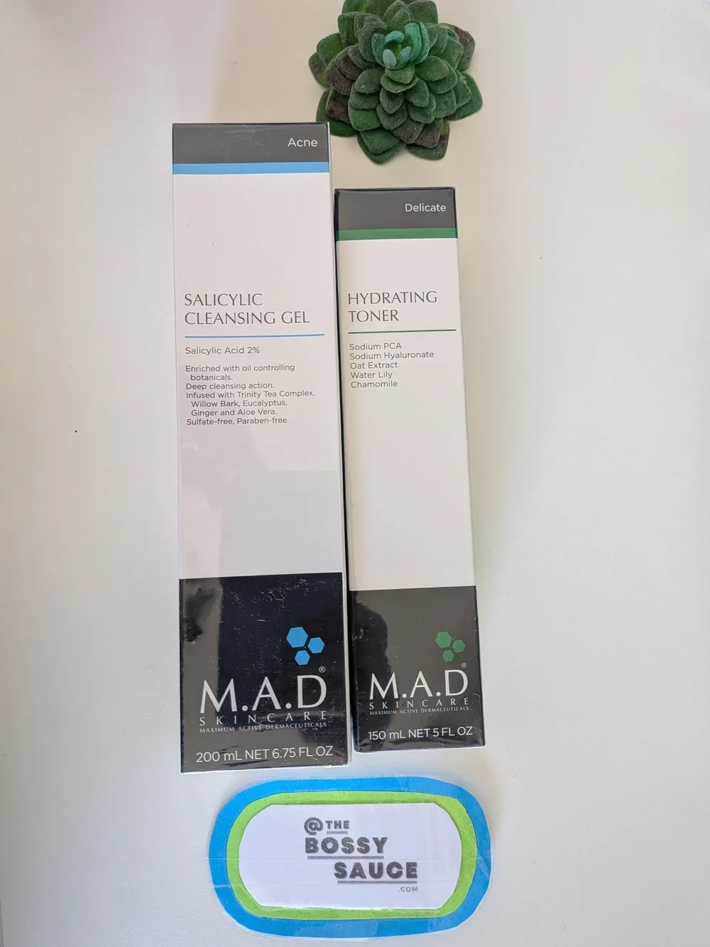🌸 M.A.D Skincare Acne Salicylic Cleansing Gel Delicate Hydrating Toner Duo NWT